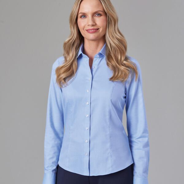 Brook Taverner Ladies Aspen Long Sleeve Oxford Shirt Thumbnail