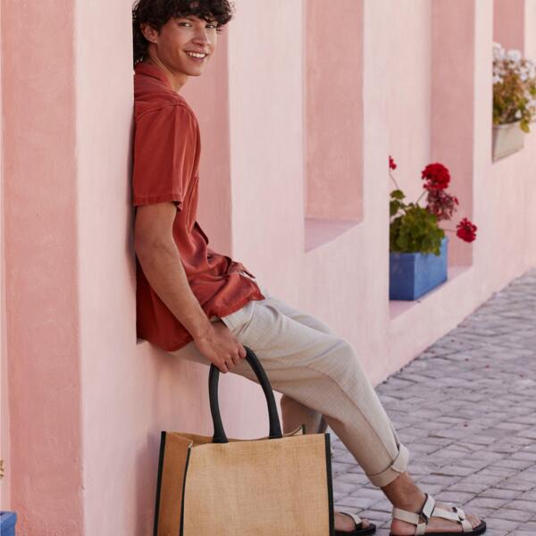 Natural Starched Jute Classic Shopper Thumbnail