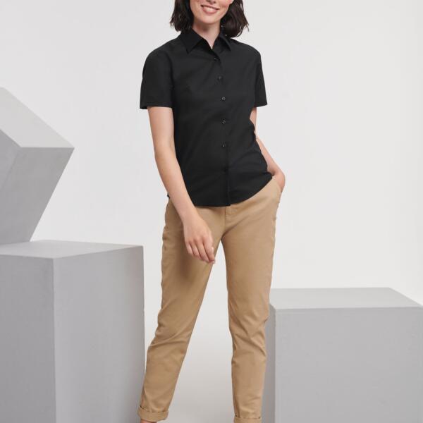 Ladies' Short Sleeve Tailored Oxford Shirt Thumbnail