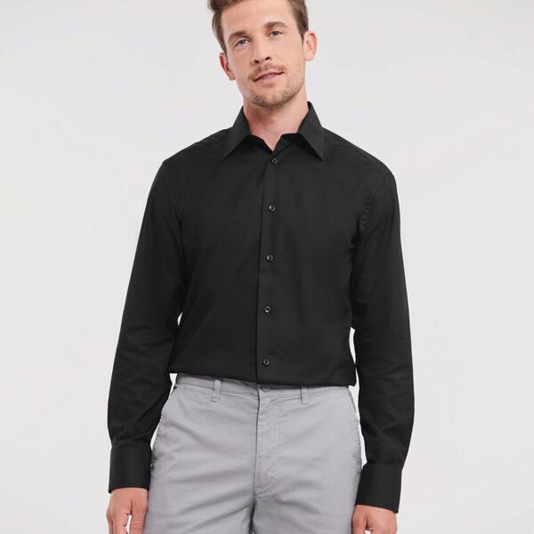 Long sleeve easycare tailored Oxford shirt Thumbnail