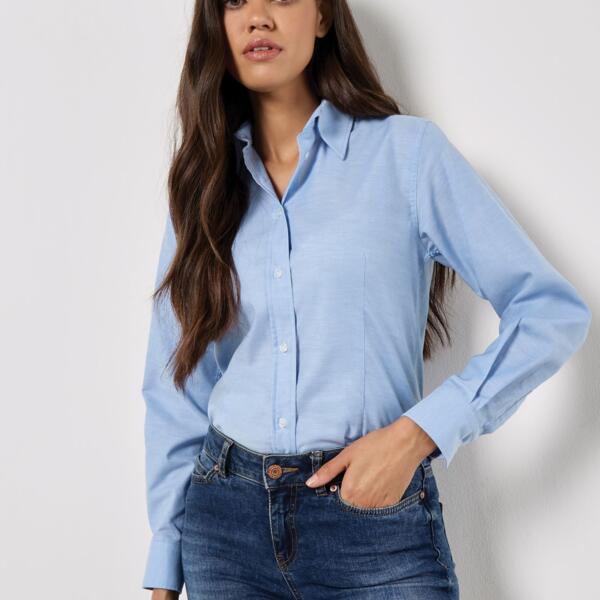 Tailored Fit Long Sleeve Workwear Oxford Shirt Thumbnail