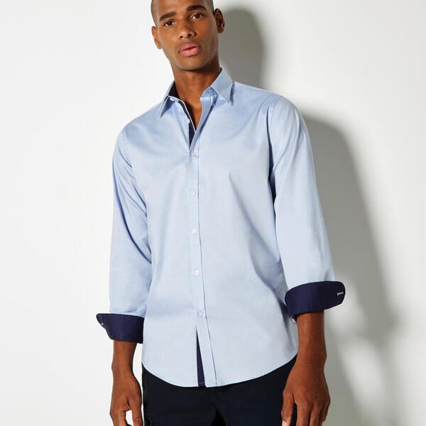 Contrast premium Oxford shirt (button-down collar) long-sleeved (tailored fit) Thumbnail