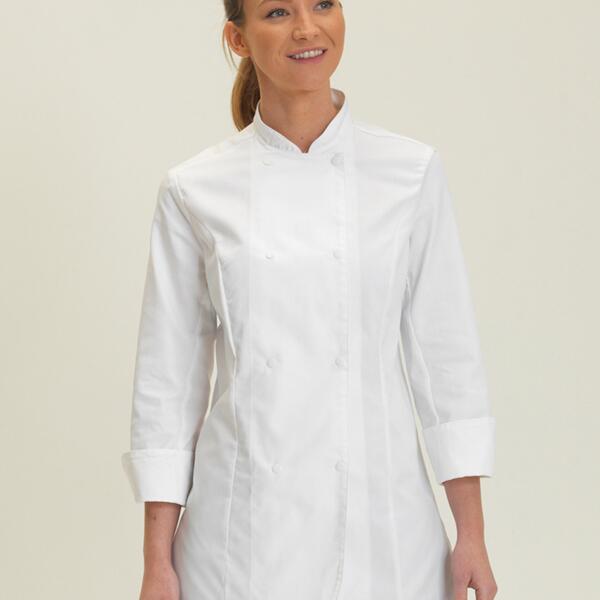 Ladies' Long Sleeve Fitted Chef's Jacket Thumbnail