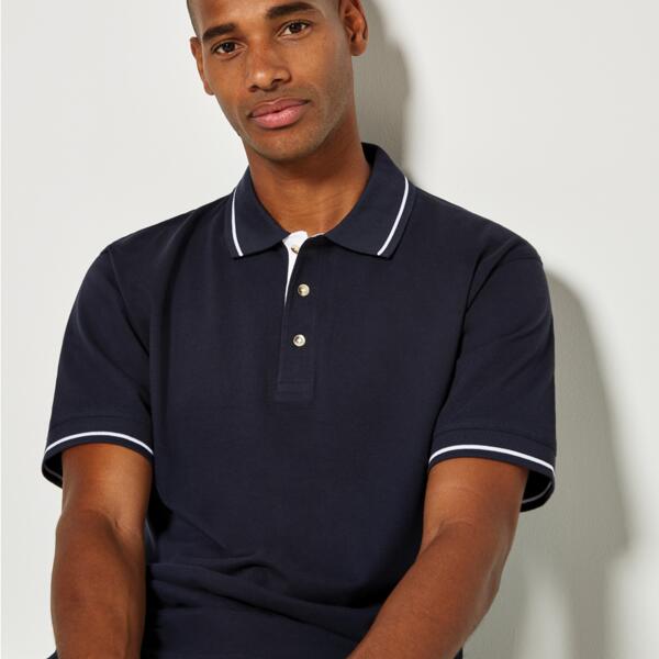 Kustom Kit St Mellion Tipped Cotton Piqué Polo Shirt Thumbnail