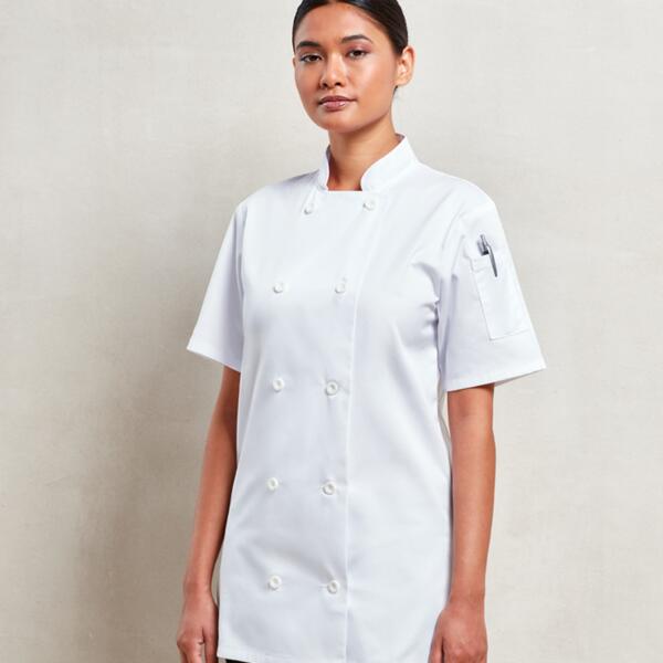 Premier Ladies Short Sleeve Chef's Jacket Thumbnail
