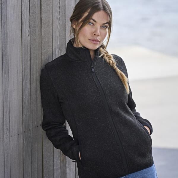 Tee Jays Ladies Knitted Outdoor Fleece Jacket Thumbnail