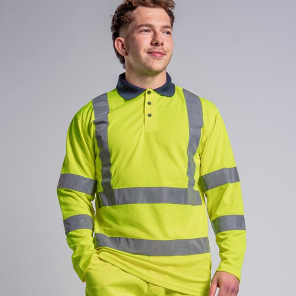 Pro RTX High Visibility Long Sleeve Polo Shirt Thumbnail