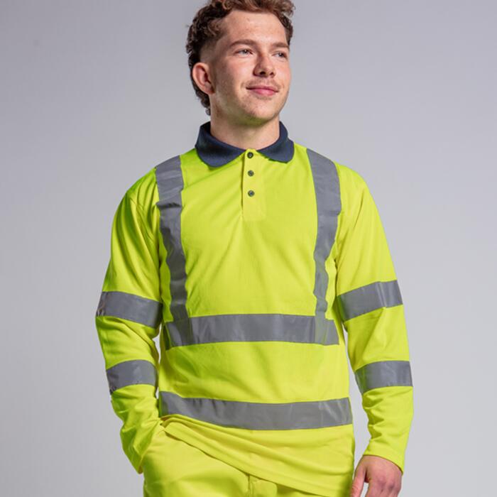 Pro RTX High Visibility Long Sleeve Polo Shirt Thumbnail
